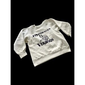 Vintage Women's 1960's Minnesota Vikings Sweatshirt Sz XS VelvaSheen Afterhoods